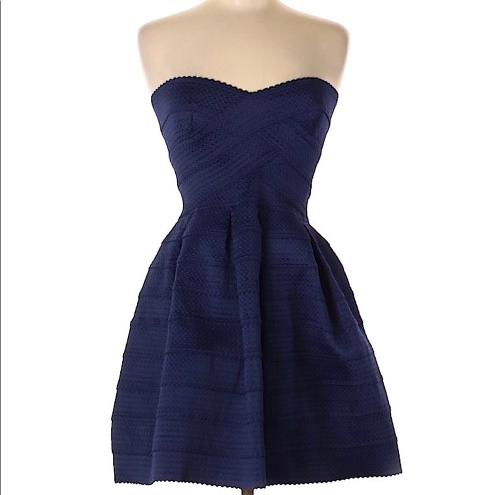 Strapless Dress - Navy